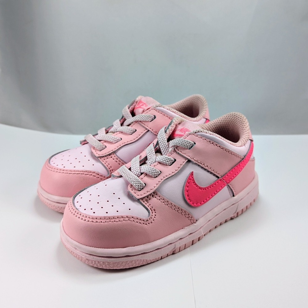 Nike Dunk Low Triple Pink (TDE) DH9761-600 SIZE 8C TODDLER Worn Once
